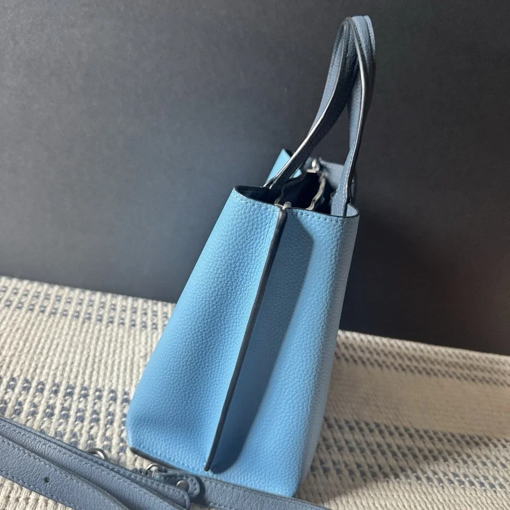 NWT COACH Willow 24 Tote Pool Multi Blue Silver Tone Hardware Leather C8561